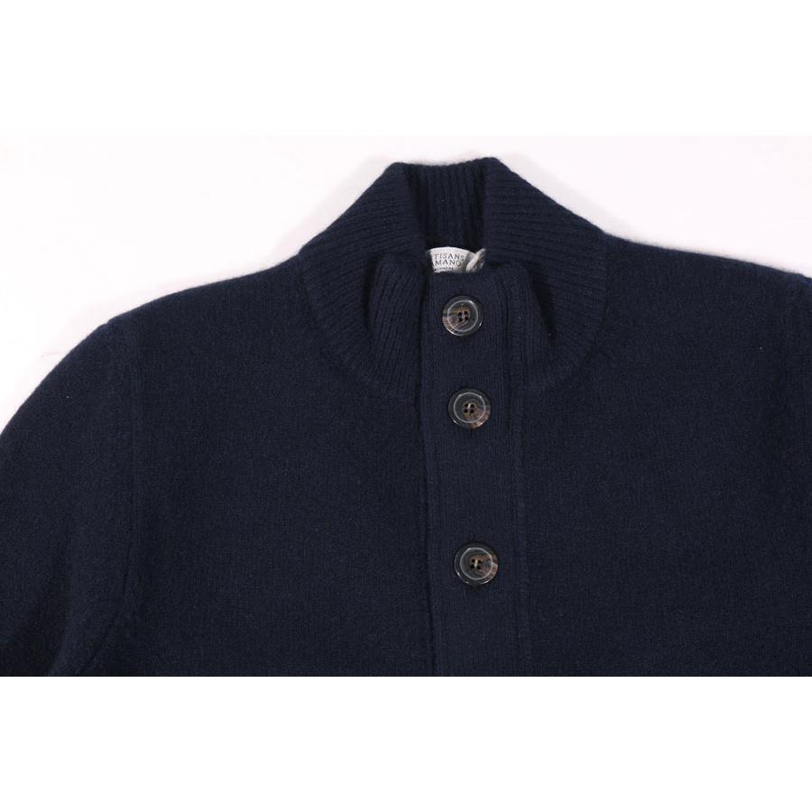 LAMANO ARTISANS （ラマノ アーチザン） カーディガン LMK828 BOMBER BOTT ネイビー 48 32392nv 【W32394】の画像