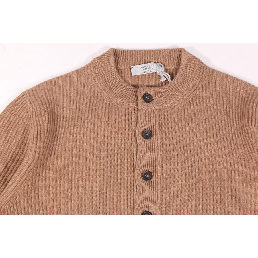 LAMANO ARTISANS（ラマノ アーチザン） 丸首セーター LMK823 GIROCOLLO SERAFINO ライトブラウン 52 32463br 【W32464】の画像