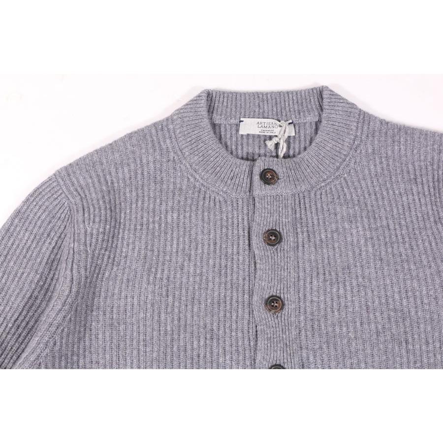 LAMANO ARTISANS（ラマノ アーチザン） 丸首セーター LMK823 GIROCOLLO SERAFINO グレー 52 32463gy 【W32467】の画像