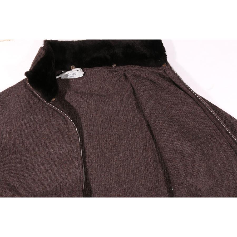 LAMANO ARTISANS （ラマノ アーチザン） ブルゾン LMK804 BOMBER ZIP ブラウン 50 32469 【W32469】の画像