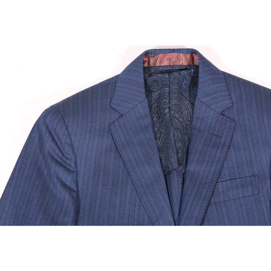 ETRO （エトロ） スーツ U 1A299 1085 ネイビーxパープル 44 【W32585】の画像