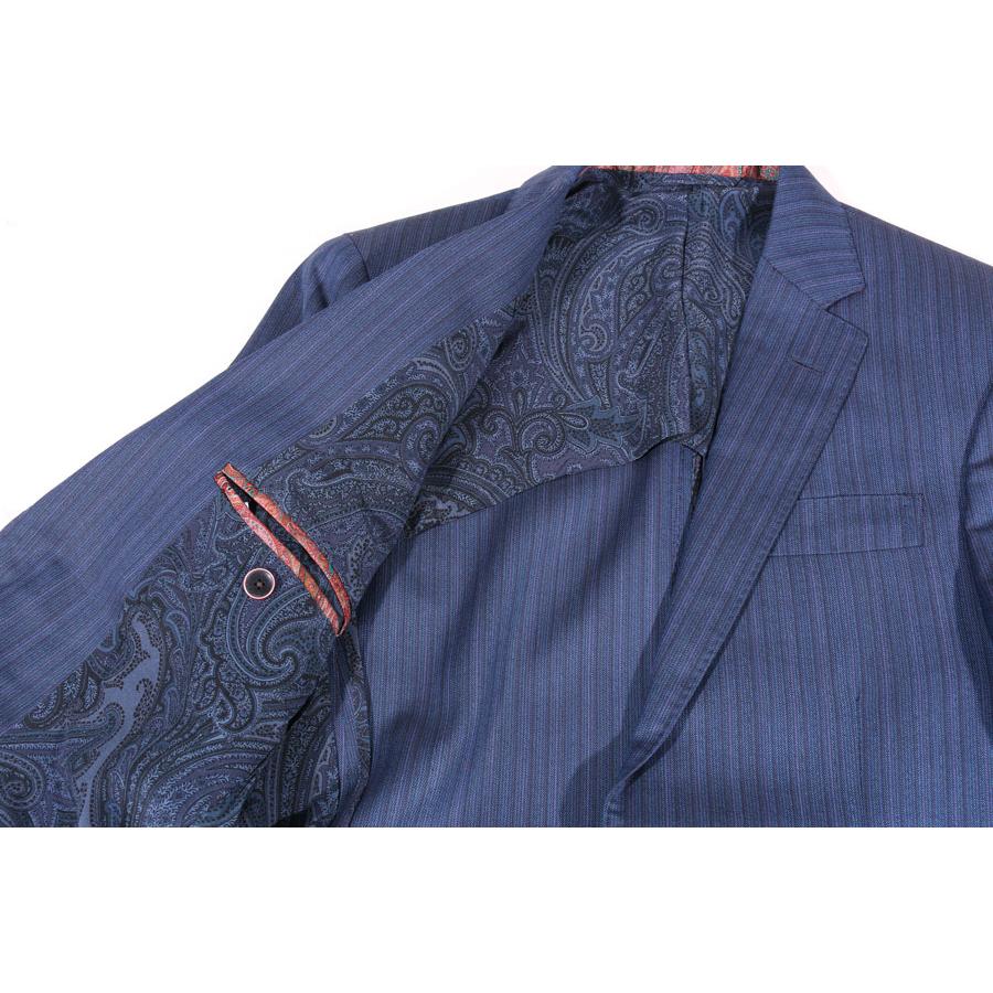 ETRO （エトロ） スーツ U 1A299 1085 ネイビーxパープル 44 【W32585】の画像