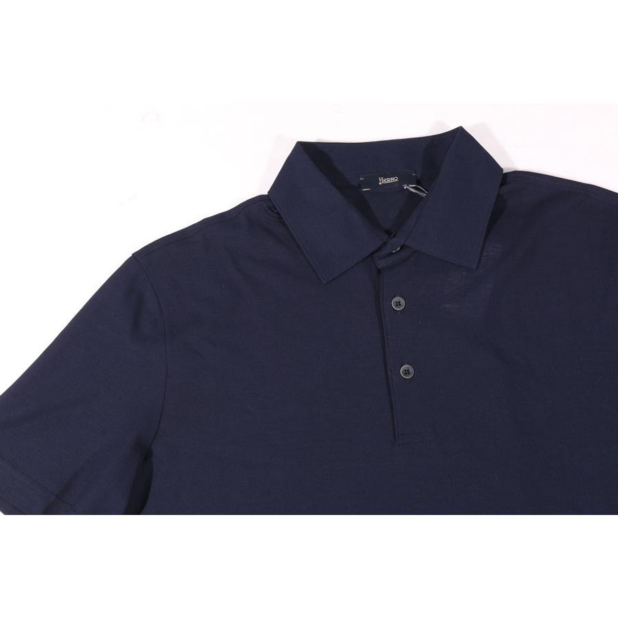HERNO（ヘルノ） 半袖ポロシャツ JPL003U 52005 9200 ネイビー 52 