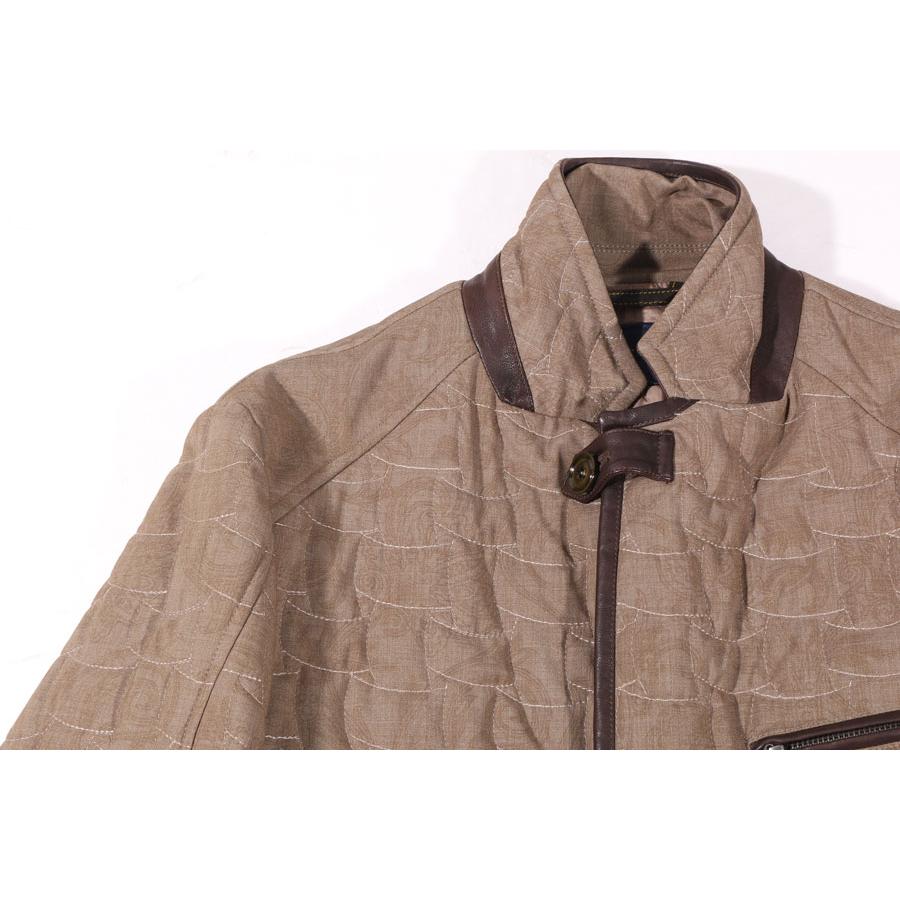 ETRO （エトロ） キルティングジャケット 171 U1S62 451050 10103 ライトブラウン M 【W33820】の画像