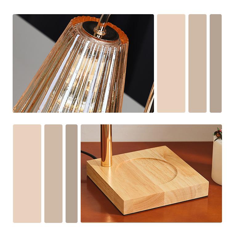 キャンドルウォーマー ランプ 高さ調整 プリーツ ガラス タイマー 調光