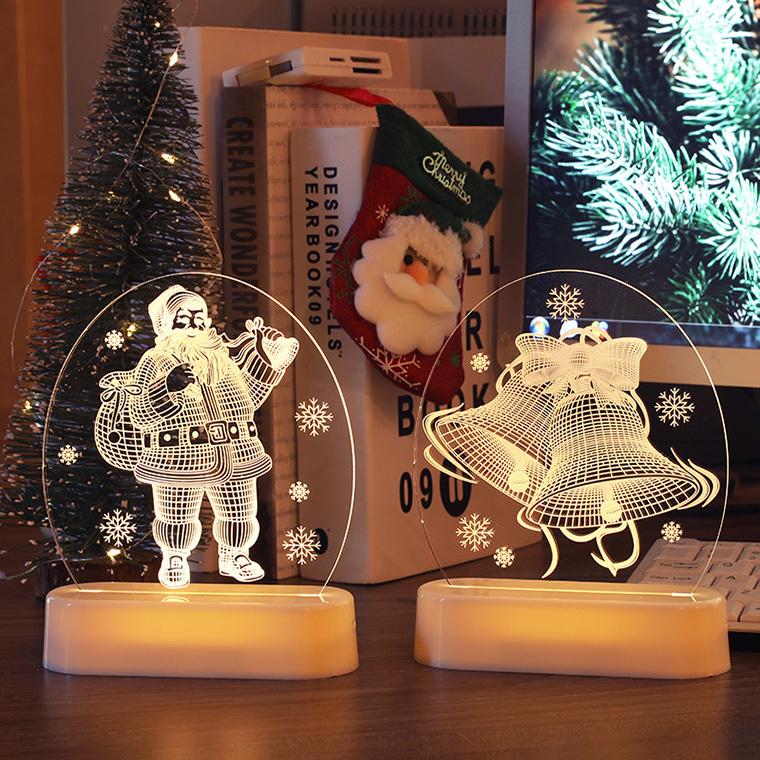 DENKO HOME クリスマス 飾り 3D プレート LED ライト
