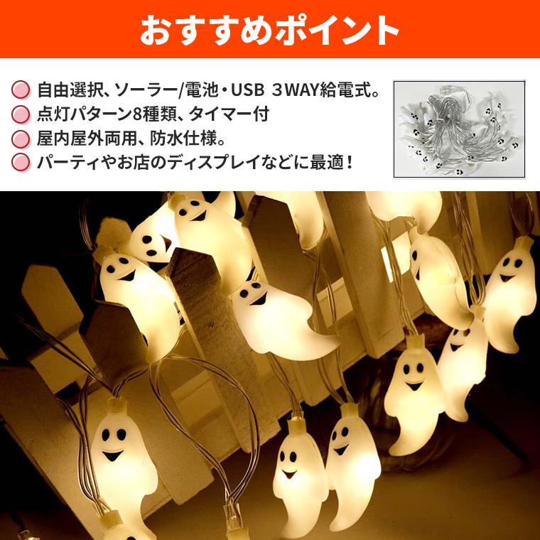 DENKO HOME（電光ホーム） ハロウィン 飾り 電飾 ゴースト ライト 電池