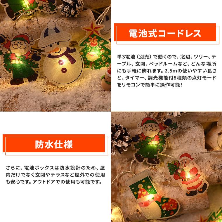 DENKO HOME（電光ホーム） クリスマス飾り 電飾 電池式 20球 長さ約