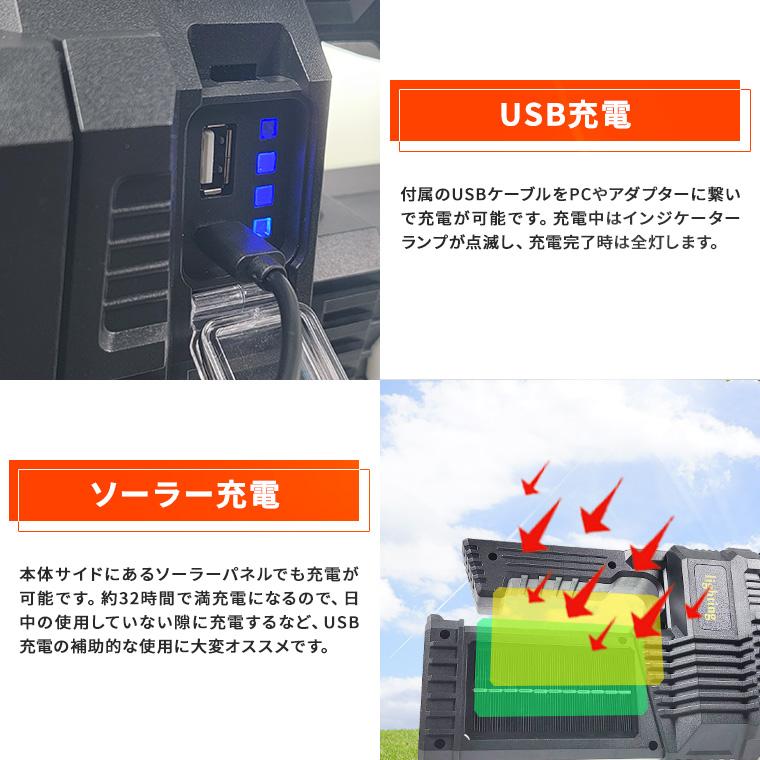 懐中電灯 LED ライト 高輝度 多機能 強力 作業灯 警告灯 非常灯 防災