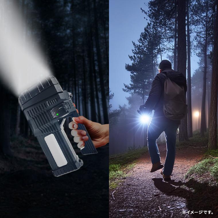懐中電灯 LED ライト 高輝度 多機能 強力 作業灯 警告灯 非常灯 防災