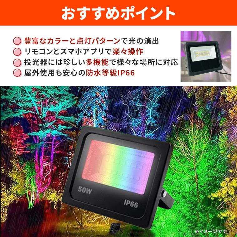DENKO HOME LED 投光器 フラッドライト 防水 RGB アプリ操作