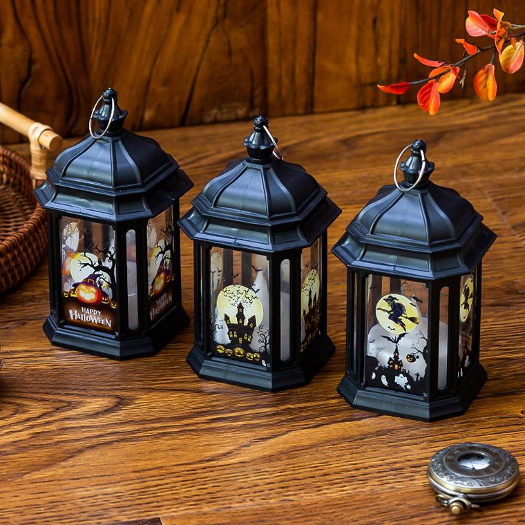 DENKO HOME（電光ホーム） ハロウィン ランタン LEDライト 3個セット