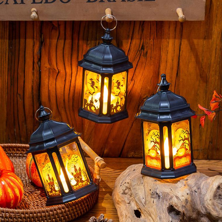 DENKO HOME（電光ホーム） ハロウィン ランタン LEDライト 3個セット