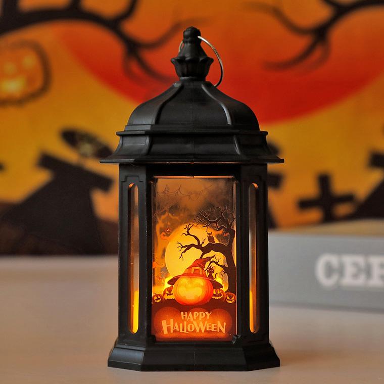 DENKO HOME（電光ホーム） ハロウィン ランタン LEDライト 3個セット
