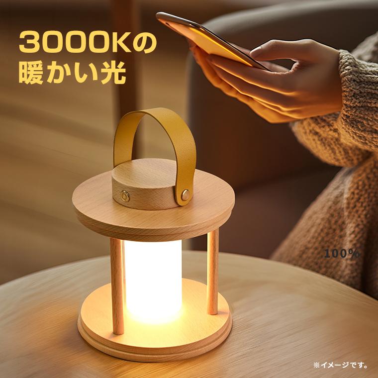 DENKO HOME（電光ホーム） ナイトライト ベッドサイド 木製 ランタン