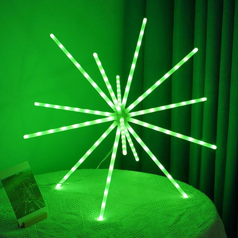 イルミネーション 花火 3D 2D マルチカラー USB 室内用 タイマー 自動