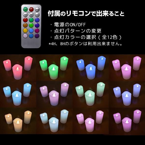 LEDキャンドル 蝋製 3個セット 専用リモコン付｜utsunomiyahonpo｜04