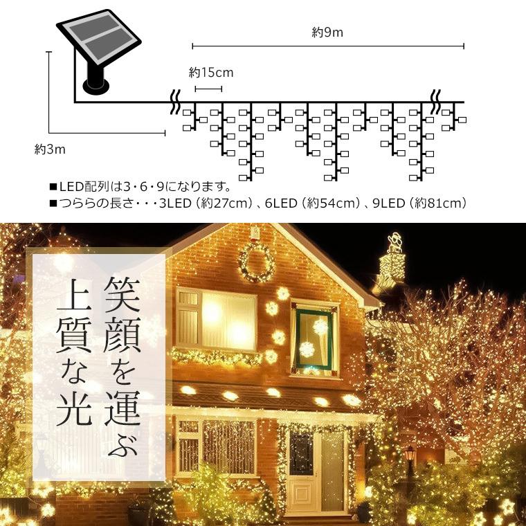 ソーラー イルミネーション つらら LED 360球 9m リモコン 屋外 ソーラー イルミネーション つらら LED 360球 9m リモコン 屋外