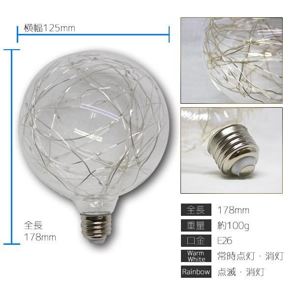 DENKO HOME（電光ホーム） エジソン電球 E26 G125mm 電球型 インテリア