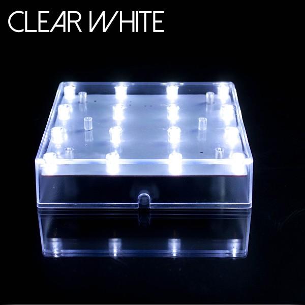 光るプレート LED 台座 12.4×12.4cm スクエア型 演出 バー クラブ