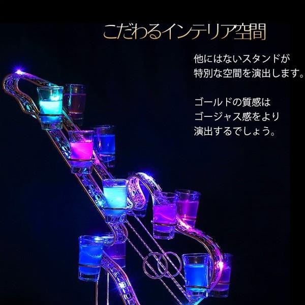 光る グラススタンド ギター型 充電式 バー クラブ イベント 演出