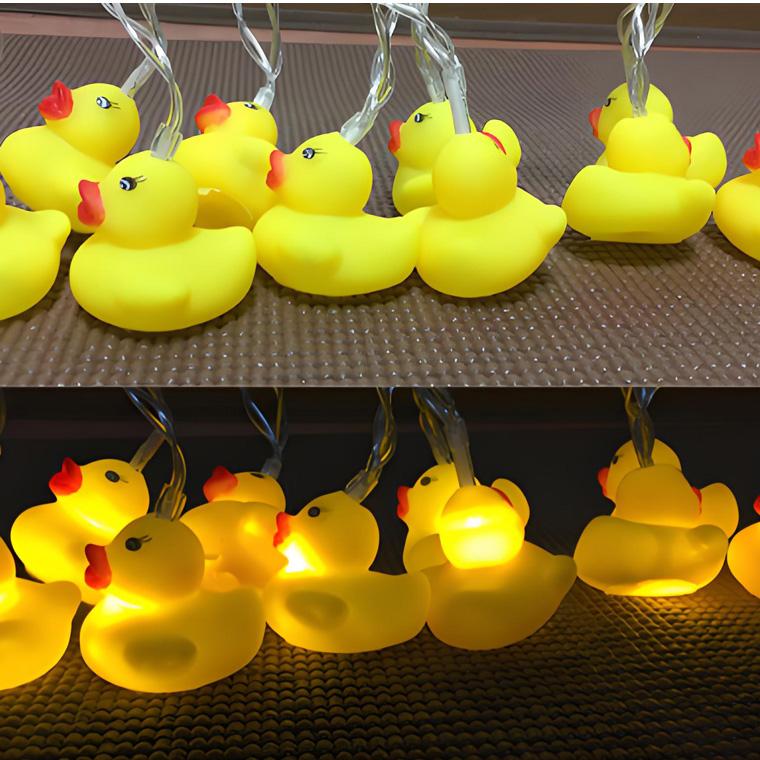 ガーランド ライト アヒル 電池式 10球 1.6m 電球色 室内用 イルミネーション LED クリスマス ストレート あひる 電飾 | DENKO HOME | 02