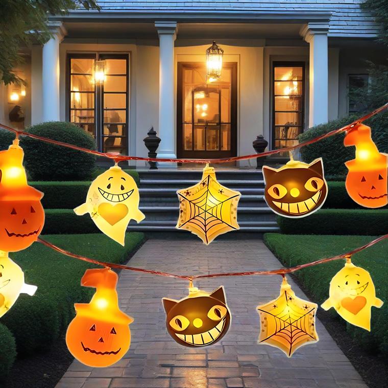 DENKO HOME（電光ホーム） ハロウィン 電飾 飾り 電池式 30球 4.5m