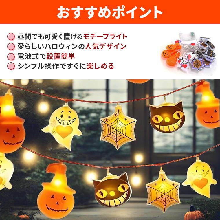 DENKO HOME（電光ホーム） ハロウィン 電飾 飾り 電池式 30球 4.5m