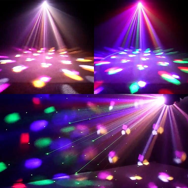 ムービングライト 6色LED エフェクトライト DMX512対応 音楽連動
