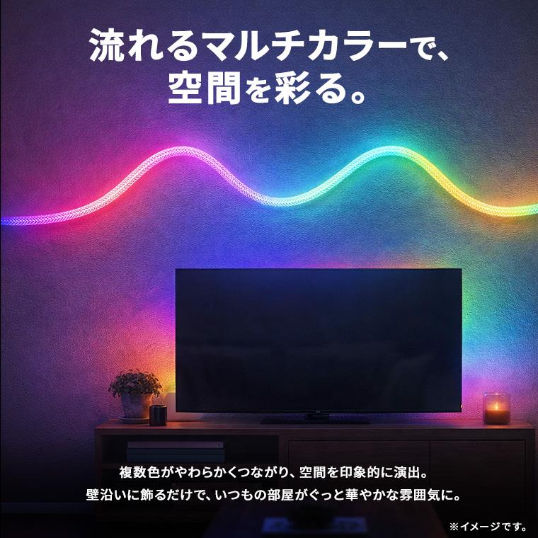 DENKO HOME（電光ホーム） LEDネオンロープライト 5m 編み込みロープ