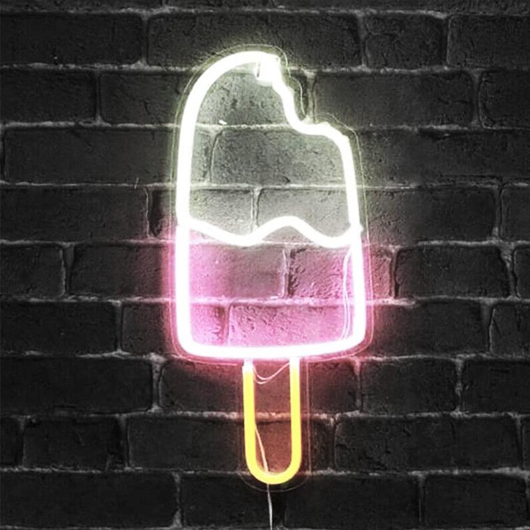 DENKO HOME（電光ホーム） LED ネオンサイン アイスクリーム ソフト