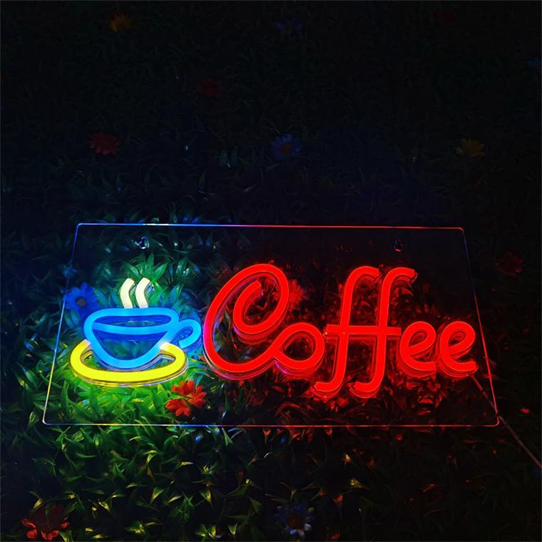 DENKO HOME（電光ホーム） LED ネオンサイン コーヒー coffee USB電源