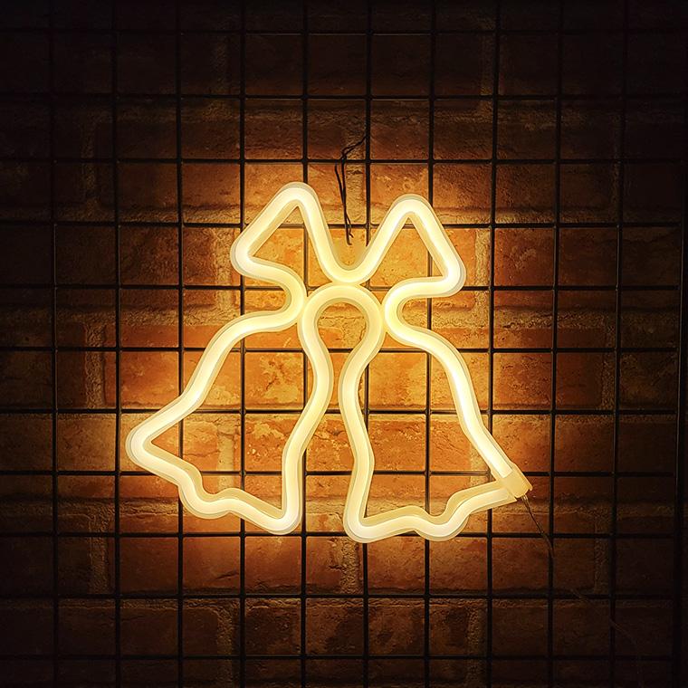 DENKO HOME（電光ホーム） LED ネオンサイン ベル 鐘 鈴 USB 電池