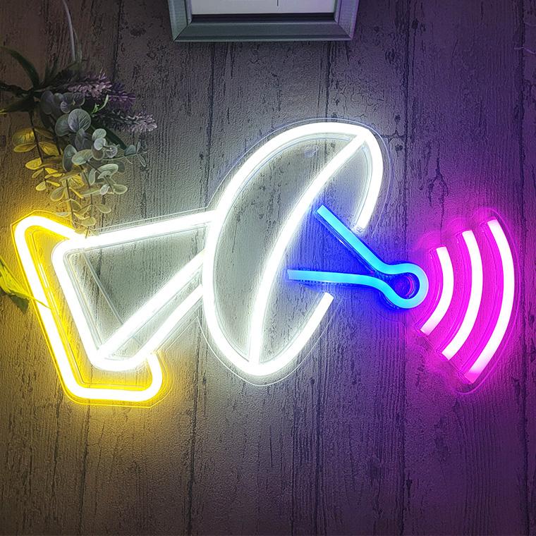 DENKO HOME（電光ホーム） LED ネオンサイン アンテナ 電波 電波塔 USB