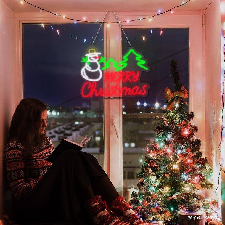 DENKO HOME（電光ホーム） LED ネオンサイン メリー クリスマス Merry