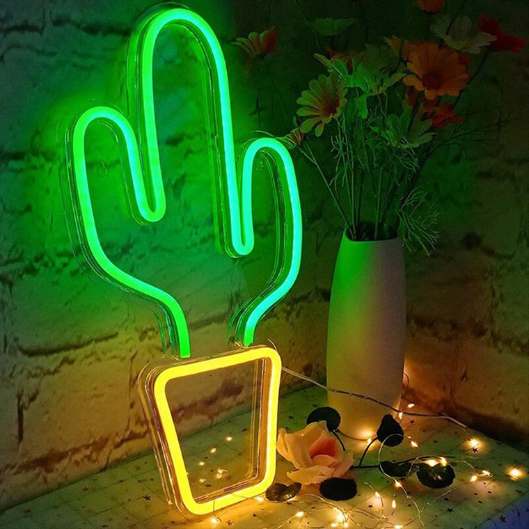 DENKO HOME（電光ホーム） LED ネオンサイン サボテン USB ネオン