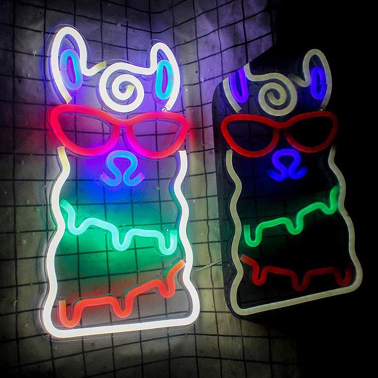 DENKO HOME（電光ホーム） LED ネオンサイン アルパカ USB ネオン