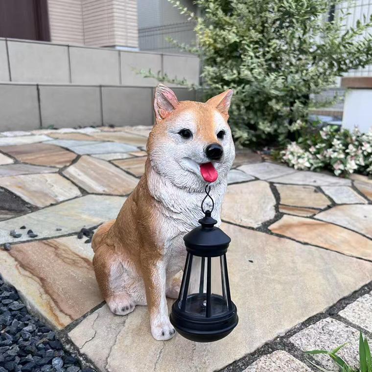 DENKO HOME（電光ホーム） 柴犬 犬 ランタン いぬ イヌ 猛犬 ガーデン