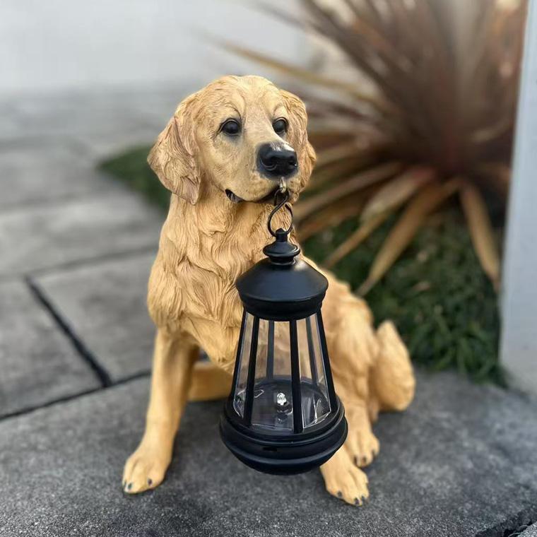 犬 ゴールデンレトリバー ランタン ソーラー ライト ガーデン 犬 ゴールデンレトリバー ランタン ソーラー ライト ガーデン