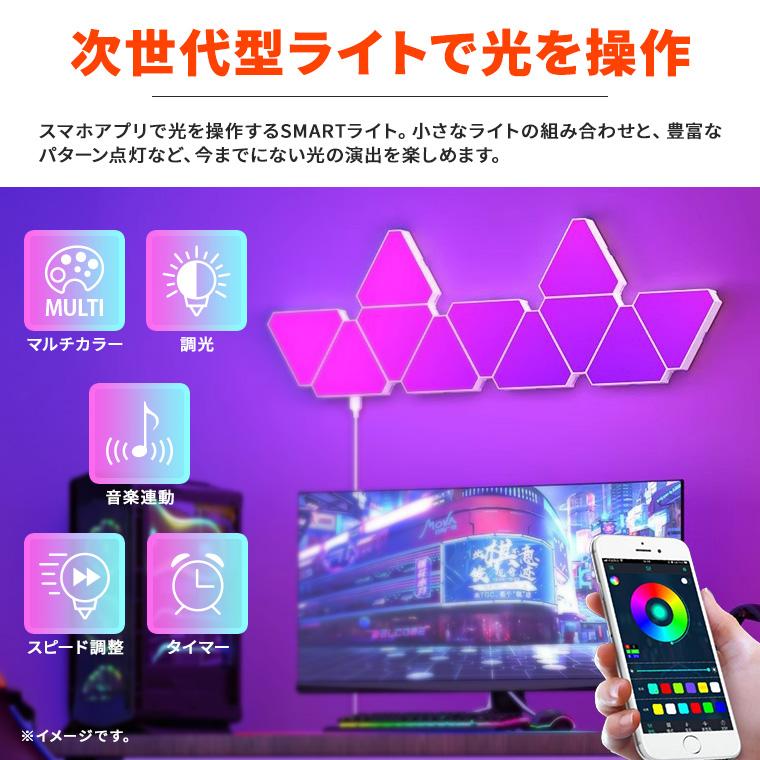 DENKO HOME（電光ホーム） SMART ゲーミングライト 三角形 ウォール