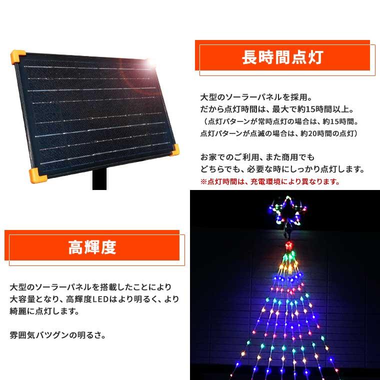 イルミネーションライト ソーラー 屋外 LED ドレープライト ナイアガラ [ リモコン付き 20パターン内蔵 操作 ] 7.5m ソーラー式 防水 クリスマスの画像