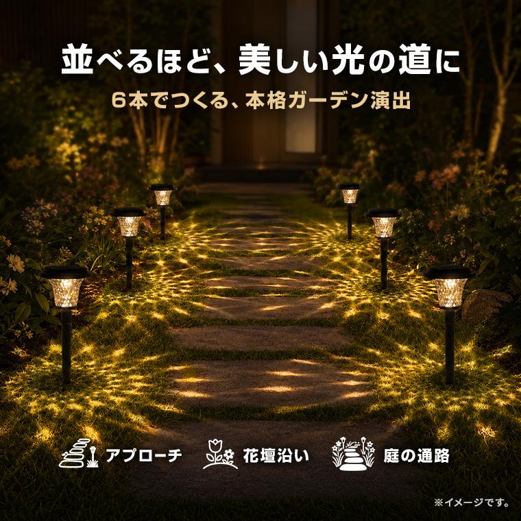 DENKO HOME（電光ホーム） ソーラーライト 屋外 ガーデンライト ガラス
