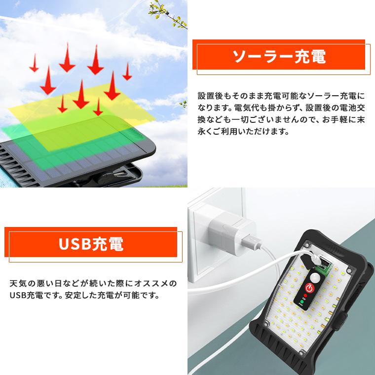 DENKO HOME（電光ホーム） クリップ式 ソーラー センサーライト 人感