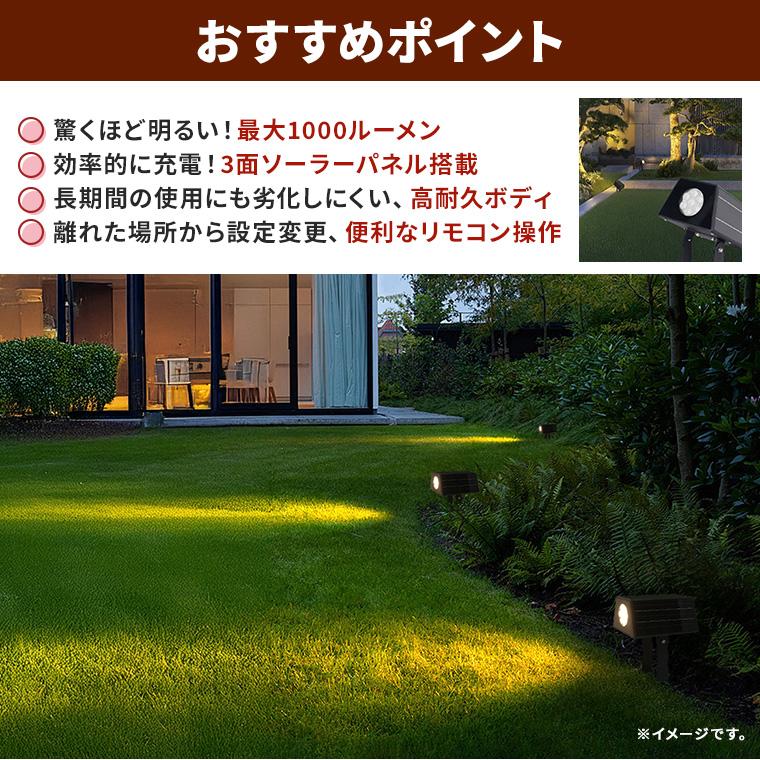 DENKO HOME（電光ホーム） ソーラー スポットライト ガーデン 屋外