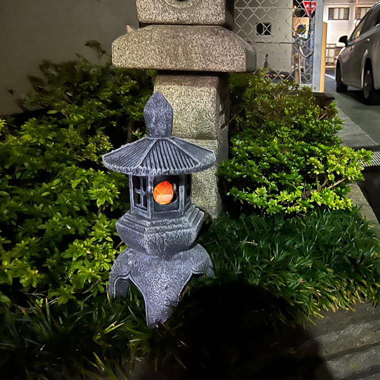 DENKO HOME（電光ホーム） 灯篭 石灯篭 ソーラー 光る 灯篭 とうろう