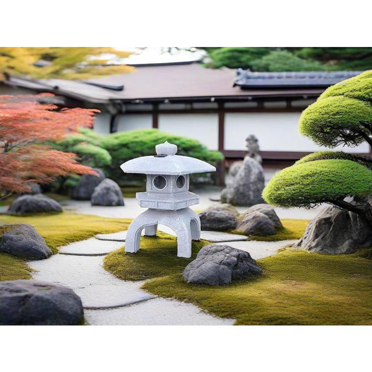 DENKO HOME（電光ホーム） 灯篭 石灯篭 雪見灯篭 光る ソーラー 中大型
