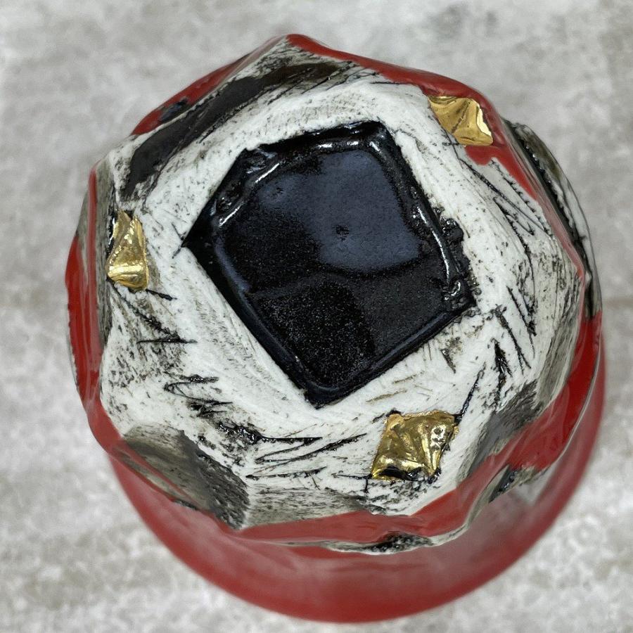 美濃焼 陶芸作家 林英樹 作 濃赤釉煌金 ロックカップ : うつわ ア・ラ