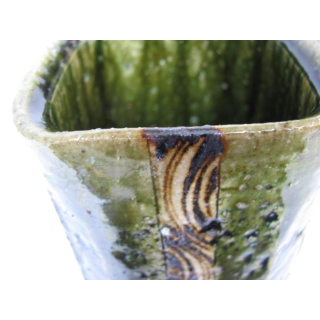 花器 花瓶 置物 インテリア 和陶器 和モダン /織部鉄絵角花入