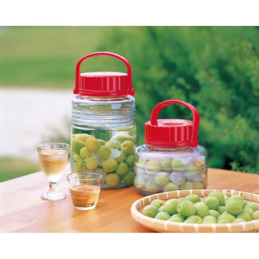 アデリア (ADERIA) 梅酒瓶 保存容器 保存瓶 低型果実酒貯蔵びん 4L