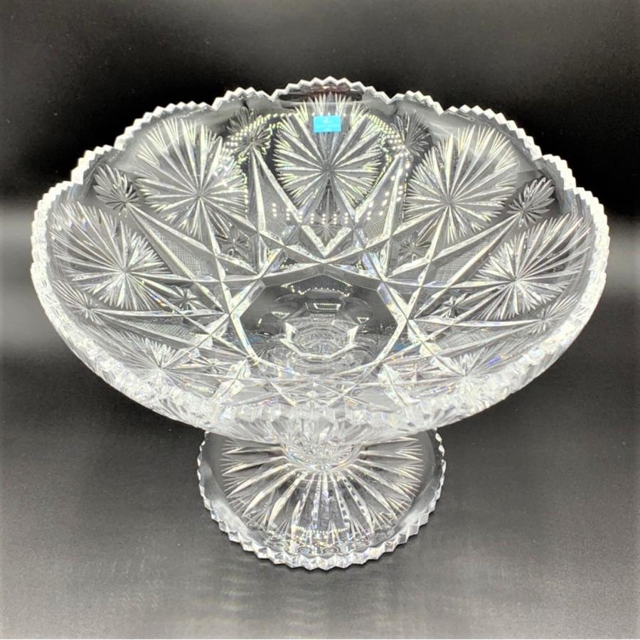 クリスタルコンポート 配送 AZ174 ARABIA社 アラビアクリスタル お花柄